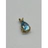 925 STERLING SILVER GOLD PLATED TOPAZ PENDANT LENGTH 21 mm