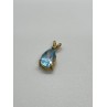 925 STERLING SILVER GOLD PLATED TOPAZ PENDANT LENGTH 21 mm