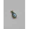 925 STERLING SILVER GOLD PLATED TOPAZ PENDANT LENGTH 21 mm