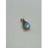 925 STERLING SILVER GOLD PLATED TOPAZ PENDANT LENGTH 21 mm