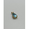 925 STERLING SILVER GOLD PLATED TOPAZ PENDANT LENGTH 21 mm