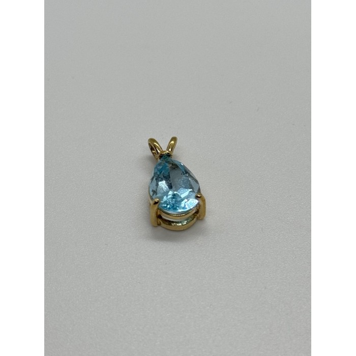 925 STERLING SILVER GOLD PLATED TOPAZ PENDANT LENGTH 21 mm