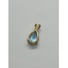 925 STERLING SILVER GOLD PLATED TOPAZ PENDANT LENGTH 21 mm