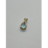 925 STERLING SILVER GOLD PLATED TOPAZ PENDANT LENGTH 21 mm