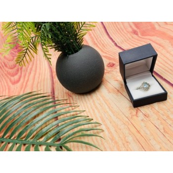 925 Sterling Silver Topaz Ring Size 6.5