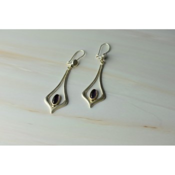 925 Sterling Silver Amethyst Earrings