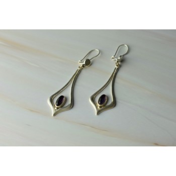 925 Sterling Silver Amethyst Earrings