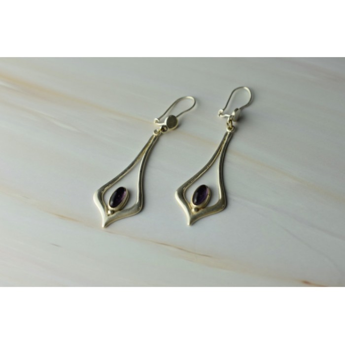 925 Sterling Silver Amethyst Earrings