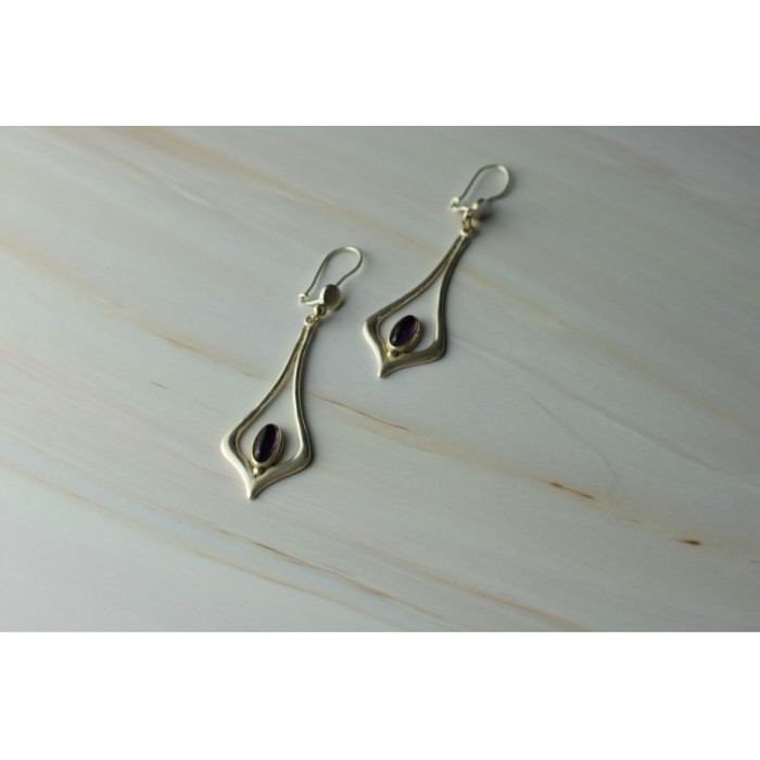 925 Sterling Silver Amethyst Earrings