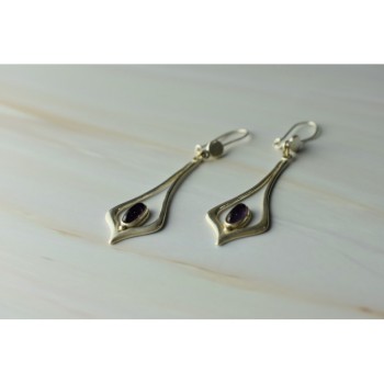 925 Sterling Silver Amethyst Earrings