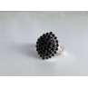 925 Sterling Silver Sapphires & CZ Ring Size 9