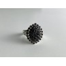 925 Sterling Silver Sapphires & CZ Ring Size 9