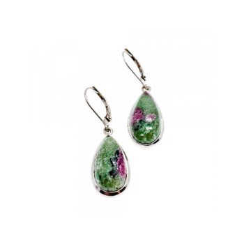 925 Sterling Silver Multicolor Jasper Earrings