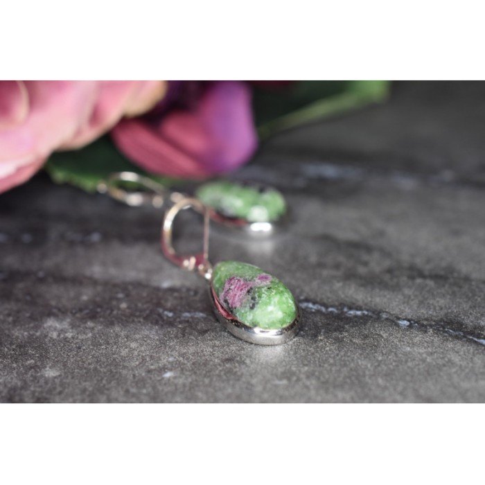 925 Sterling Silver Multicolor Jasper Earrings