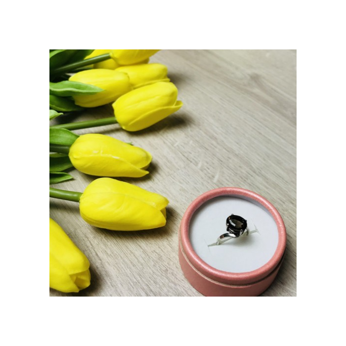 925 Sterling Silver Hessonite Ring Size 5.5