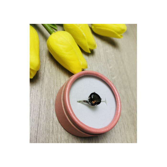 925 Sterling Silver Hessonite Ring Size 5.5