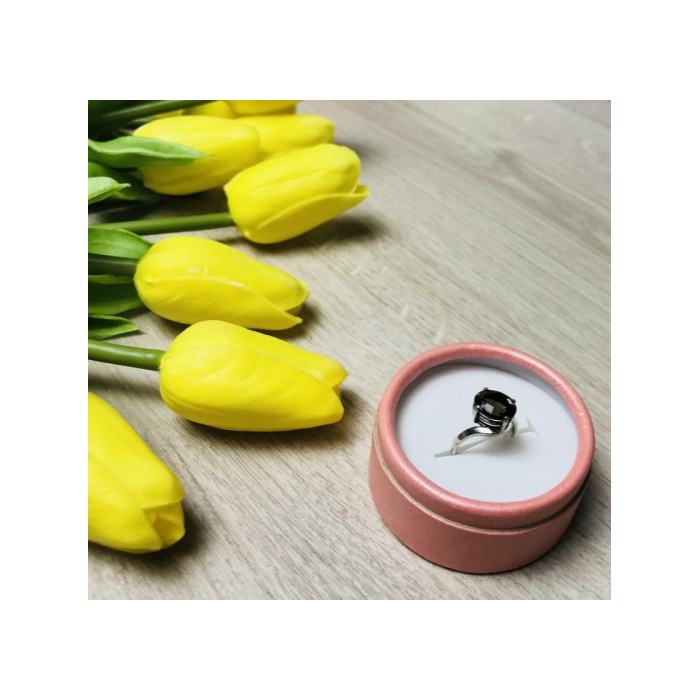 925 Sterling Silver Hessonite Ring Size 5.5