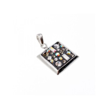 925 Sterling Silver Enamel & CZ Exclusive Pendant