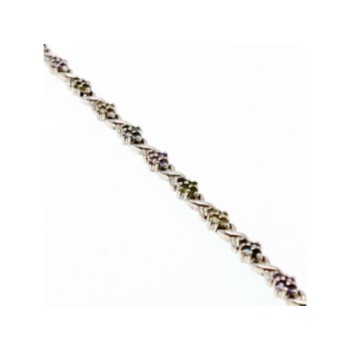925 STERLING SILVER MULTI GEMSTONES BRACELET