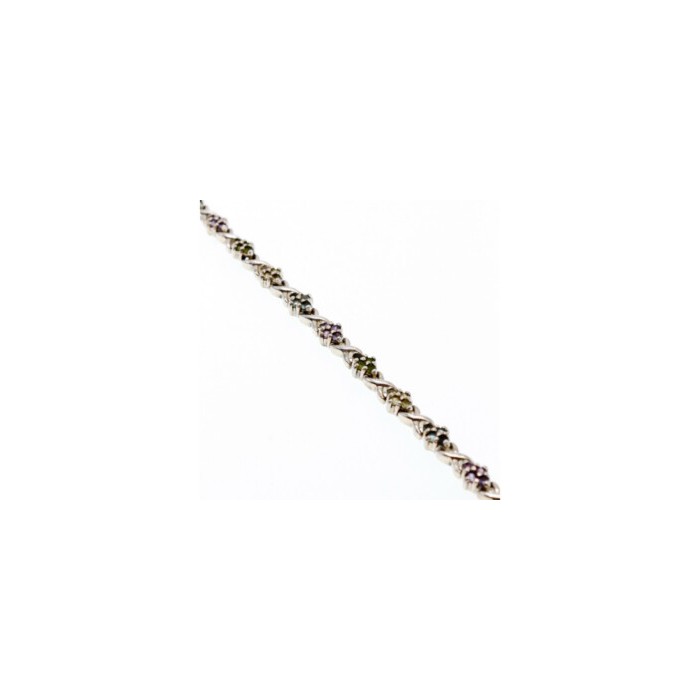 925 STERLING SILVER MULTI GEMSTONES BRACELET