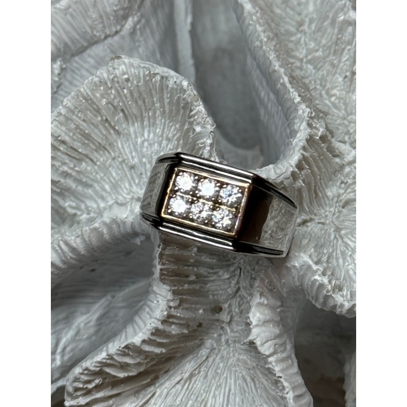 925 STERLING SILVER CZ MEN'S RING SIZE 9.5