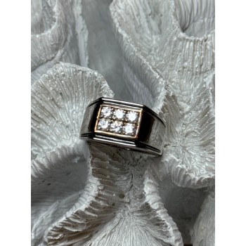 925 STERLING SILVER CZ MEN'S RING SIZE 9.5