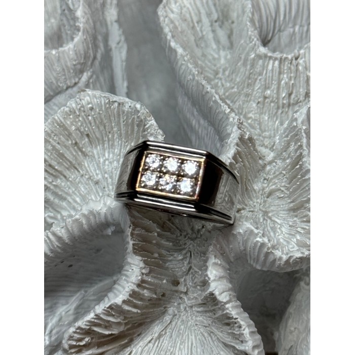 925 STERLING SILVER CZ MEN'S RING SIZE 9.5