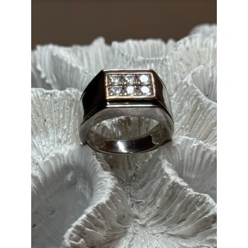 925 STERLING SILVER CZ MEN'S RING SIZE 9.5