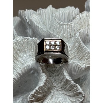 925 STERLING SILVER CZ MEN'S RING SIZE 9.5