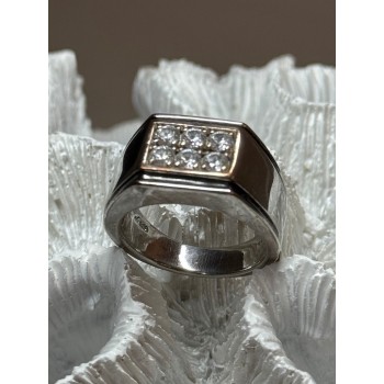 925 STERLING SILVER CZ MEN'S RING SIZE 9.5