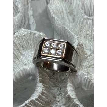 925 STERLING SILVER CZ MEN'S RING SIZE 9.5