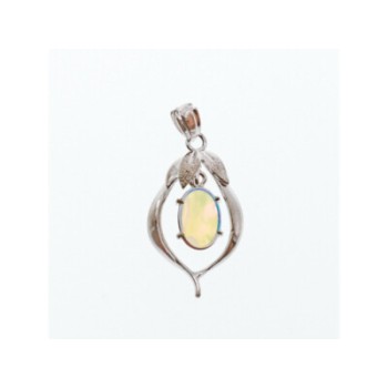 925 Sterling Silver Opal Pendant