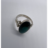925 Sterling Silver & Green Paua Shell Kbn Ring Size 4.5