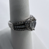 925 Sterling Silver & CZ Heart Ring Size 6