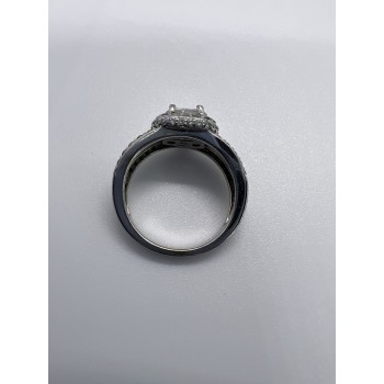 925 Sterling Silver & CZ Heart Ring Size 6