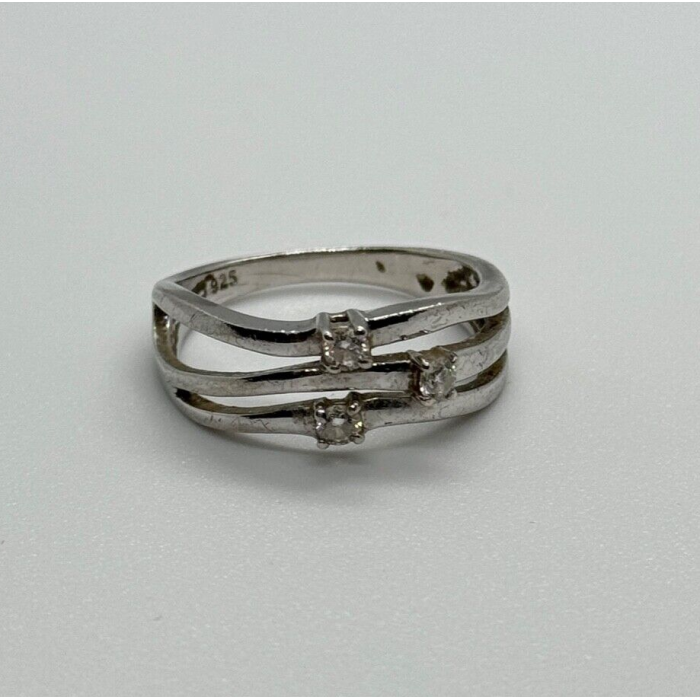 925 Sterling Silver CZ Ring Size 6