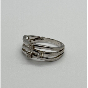 925 Sterling Silver CZ Ring Size 6