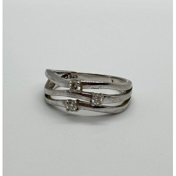 925 Sterling Silver CZ Ring Size 6