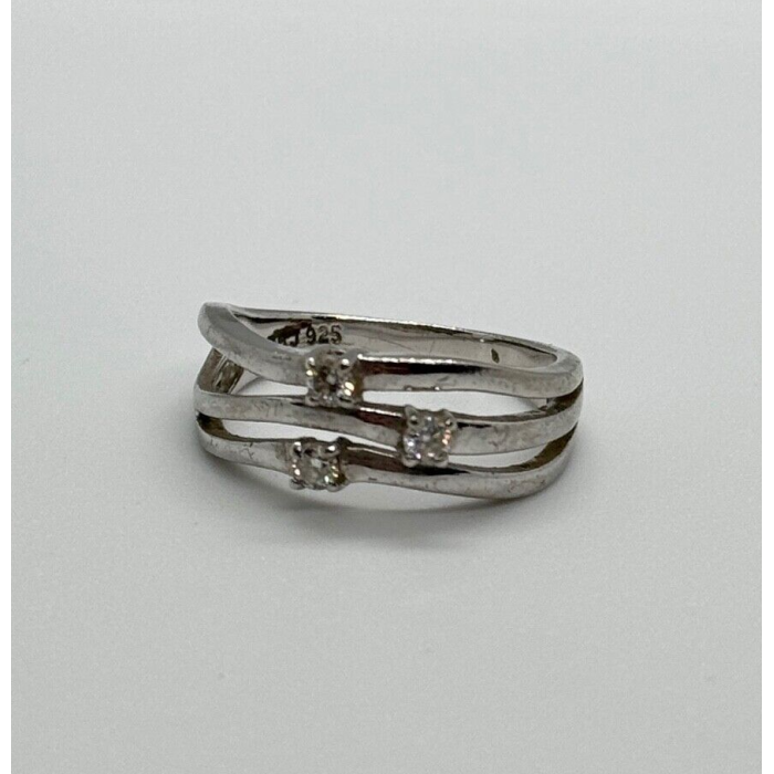 925 Sterling Silver CZ Ring Size 6