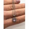 925 Sterling Silver & Amethyst Necklace Pendant