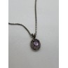925 Sterling Silver & Amethyst Necklace Pendant