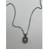 925 Sterling Silver & Amethyst Necklace Pendant
