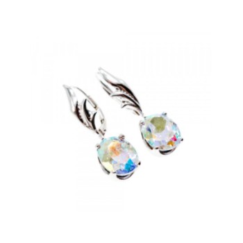 925 Sterling Silver Multicolor CZ Earrings