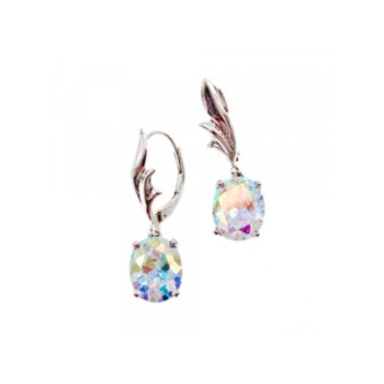 925 Sterling Silver Multicolor CZ Earrings