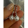 925 Sterling Silver Pearl Earrings Length 1.20 inch