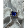 925 Sterling Silver Gainsboro Sapphire Men's Ring Size 9