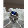 925 Sterling Silver Gainsboro Sapphire Men's Ring Size 9