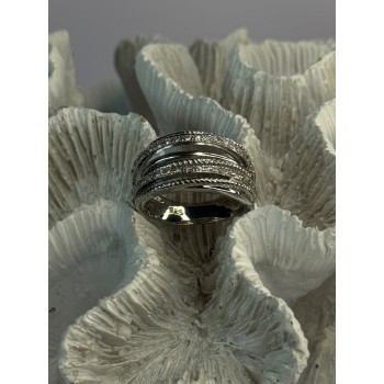 Beautiful Design 925 Sterling Silver CZ Ring Size 7 & 8