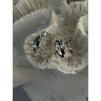 925 Sterling Silver Earrings Length 0.60 inch