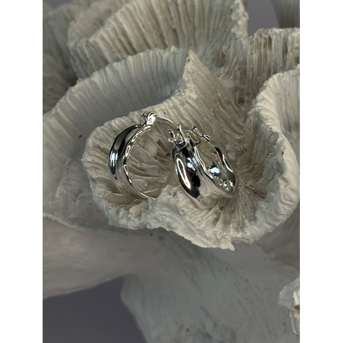 925 Sterling Silver Earrings Length 0.60 inch
